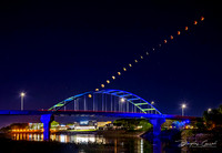 Lunar Eclipse Over Veterans Memorial Bridge